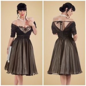 Tatyana Black Sheer Backless Dress